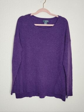 Griffen Cashmere Purple Sweater Women's Size Medium